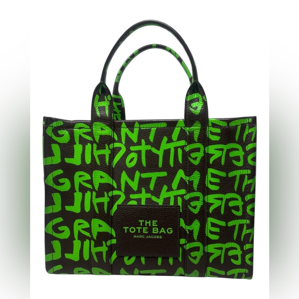 Marc Jacobs The Tote Bag in Black & Neon Green